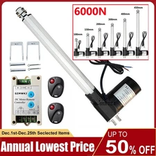 12V Linear Actuator 6000N/1320lbs Max Lift Heavy Duty W/ Controller for Auto Car
