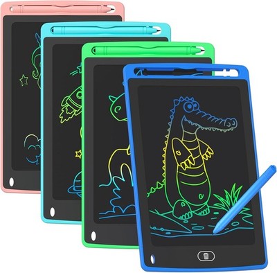 LCD Writing Tablet for Kids, 8.5 Inch Colorful Doodle Board Drawing Tablet 4 pcs