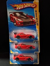 Hot Wheels Diecast '08 Viper SRT10 ACR Red 1/64 2010 New Lot Of Three 