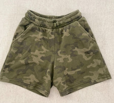 365 Kids Shorts Boys Size 7 Green Camouflage Elastic Waistband Drawstring Casual
