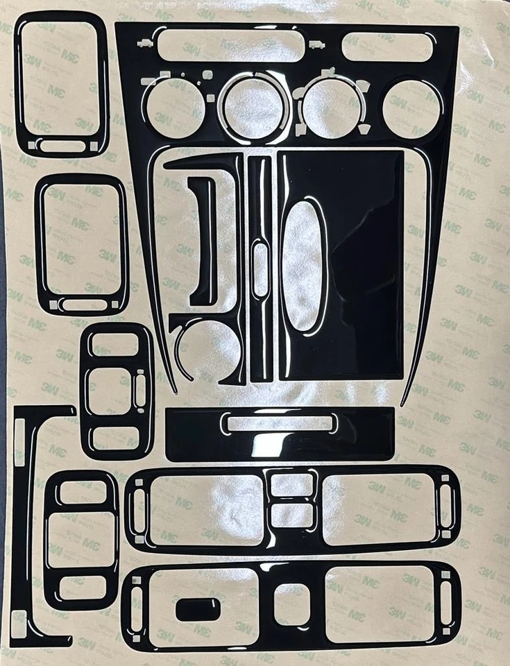 Kit de acabamento de painel aparência de madeira para Toyota Corolla 1997-2002 kit de acabamento de painel - Imagem 2 de 4