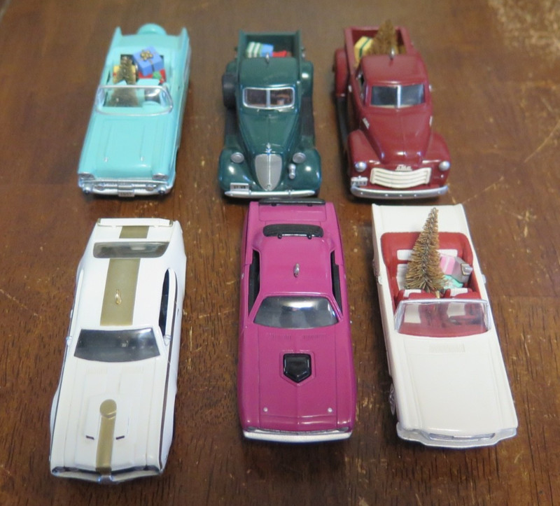 6- HALLMARK CAR CHRISTMAS ORNAMENTS ( SEE LIST)