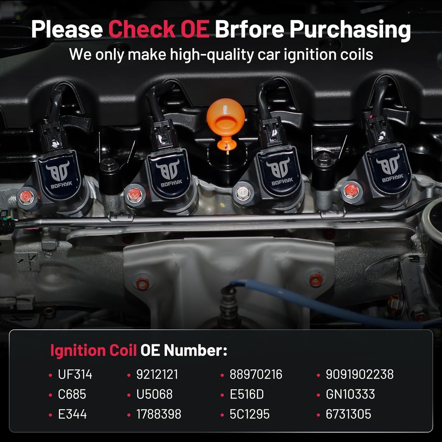 4 Ignition Coils For 2004-2011 Lotus Elise 1.8L 2005-2011 Lotus Exige 1.8L