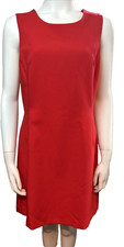 On 34th Women Red Shift Dress Size 10 NWT Sleeveless Short Classic Office