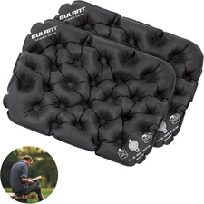 Eulant Lightweight Inflatable Air Seat Cushion - Portable Travel 2 Pack-black 