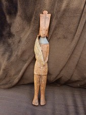 Kenyan Statue Kenya African Africa Figure Wood Carving Wooden Warrior 33cm