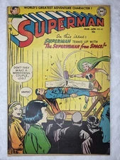 Superman #81 Pre-Code Golden Age Superhero DC Comic 1953 Ungraded Error Miscut 