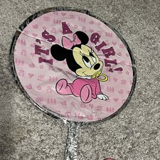 VTG Minnie Mouse Mylar Balloon Baby Shower Made In USA Used