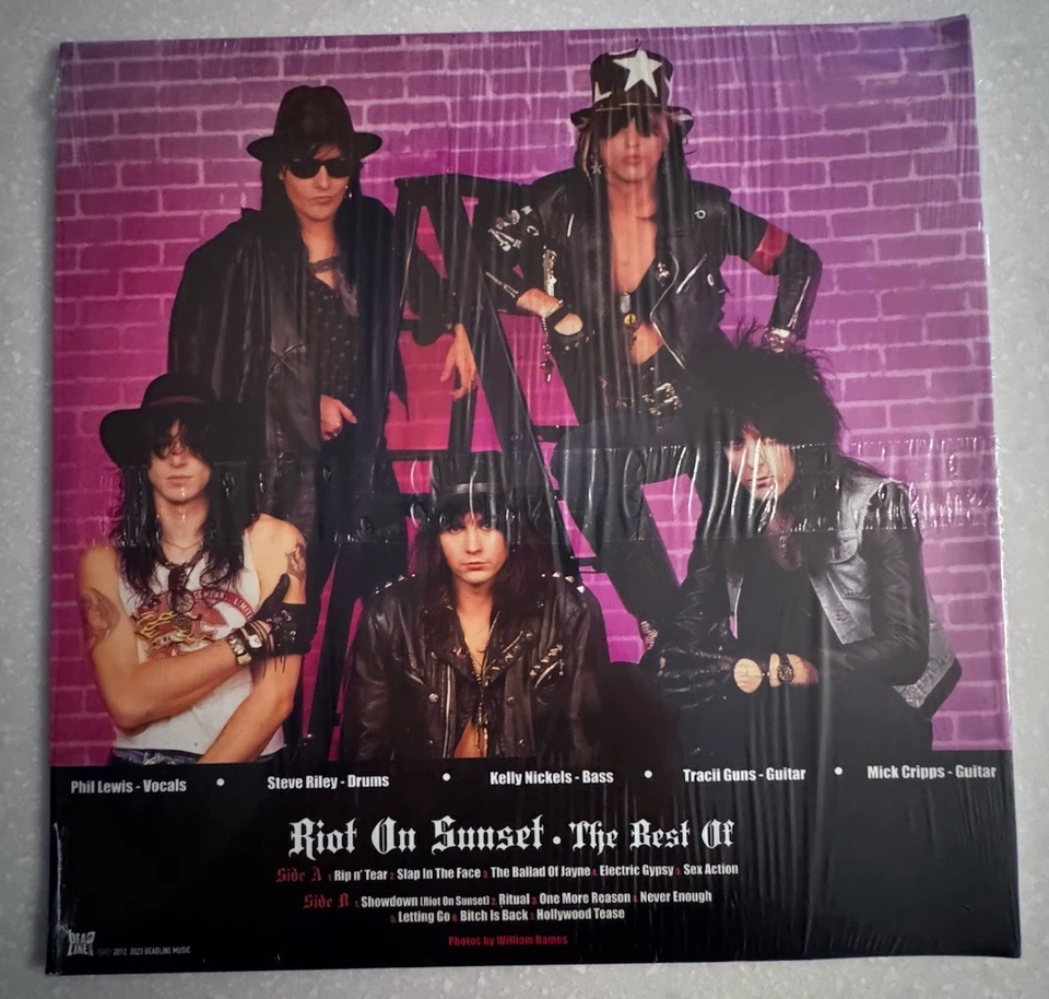 L.A. Guns-Riot On Sunset .The Best Of -Ltd Edition Purple Marbled Vinyl-Record Foto 2 de 3