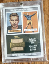 Topps 2001 Archives Bart Starr #AS-BST Stadium Seat Relic Packers NFL