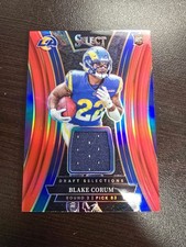 2024 Panini Select - Draft Selection Memorabilia Blake Corum #DSM-BCM Red Prizm