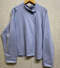 HERMAN GEIST 100% Wool Single Snap Blue Cape Size Large