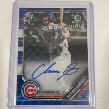 2019 Bowman Draft Chrome Blue Wave Refractor /150 Chase Strumpf CDA-CS.