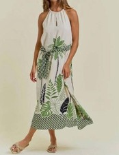 Doe And Rae Women's Maxi Dress Palm Print