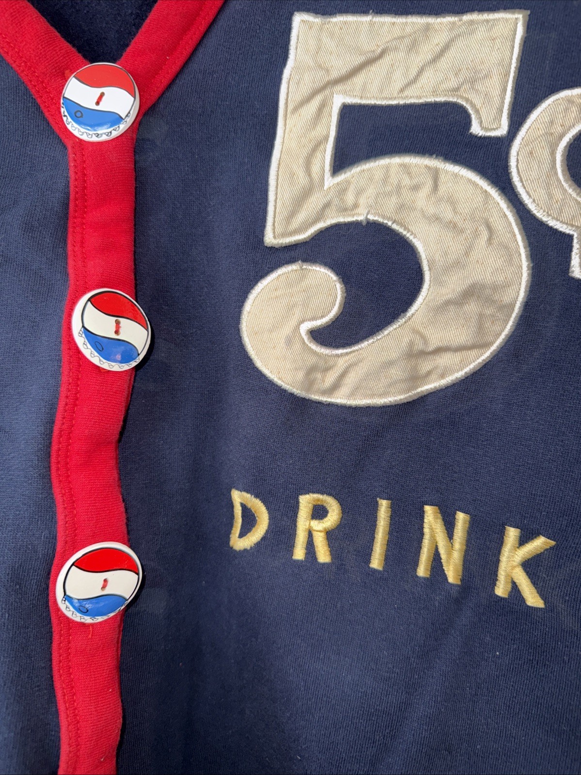 Vintage Rare The Eagle’s Eye Trademarks Women’s L Pepsi Cola Cardigan Sweater image 3