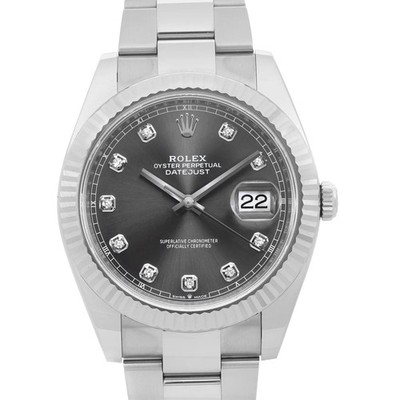 2025 New Rolex 126334 Datejust 41 18K Gold Steel Rhodium Diamond Dial Watch