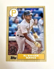 2022 Topps Baseball Ke’Bryan Hayes #T87-27 Topps 35th Anniversary. Pirates 3B