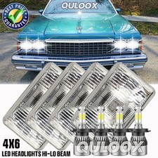 Fit 1982 - 1987 Chevrolet El Camino 4pcs 4x6 Inch Led Headlights Hilo Beam