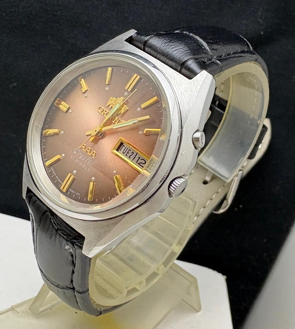 Orient Crystal Three Ace Automatic Watch 37mm Vin… - image 6