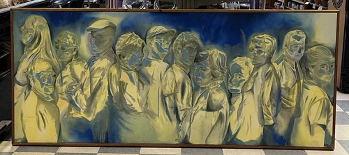 “Community” 95”x40” Canvas Painting Original 