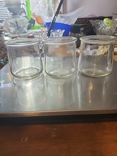 oui yogurt jars Clear Glass Set Of 3