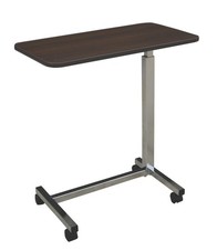 Medline Economy Overbed Table with Wheels - Adjustable and Portable