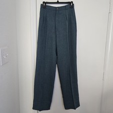 VTG Womens High Waist Pleated Trousers Sz 11/12 Quiet Luxury Retro Minimalist