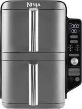 Ninja SL400UK Double Stack XL Air Fryer Vertical Dual Drawer Fryer 9.5L Grey