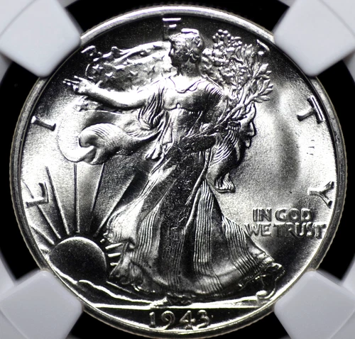 1943 S WALKING LIBERTY HALF NGC MS 65 IMMACULATE GEM WITH GLOWING BLAST WHITE