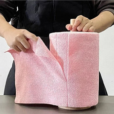 1pc Reusable Microfiber Kitchen Cloth Roll   20 Sheets Washable Cleaning Towels