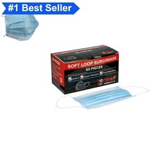 Disposable Face Masks 3 Ply Level 2 with Ear Loops Box of 50 Surgical Grade