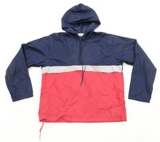 Rare Vintage ADIDAS Spell Out Trefoil Color Block Pullover Track Jacket 80s SZ M