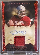2022 Leaf In The Game Used Joe Montana  Auto Jersey Patch 7/75