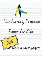 Handwriting Practice Paper for Kids: Dotted lined notebook for children, 225 ...