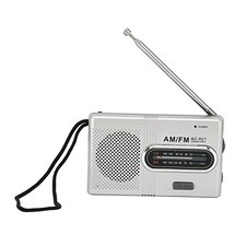 Portable AM FM Radio, Battery Operated 5W Speaker Lasting Portable Pocket