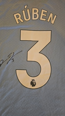 Maillot Manchester City Signé Ruben Diaz #3 – Certificat D'authenticité PIA
