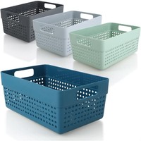 Com-Four® 4-Teiliges Aufbewahrungskorb-Set - Deko-KöRbe - Kunststoffboxen FüR Ko