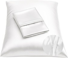 Satin Pillowcase with Zipper for Hair and Skin Care, Feels Soft and Cool Like a