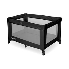 My Babiie My Babiie Black Quilted Travel Cot - Grade C