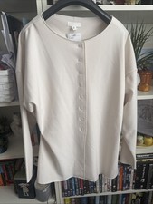 H&M Light Jacket/too Cream Balloon Sleeve XL BnWT Slightly Fitted Waist