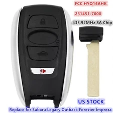 for Subaru Ascent BRZ Forester Outback 2018 - 2024 HYQ14AHK Smart Remote Key Fob