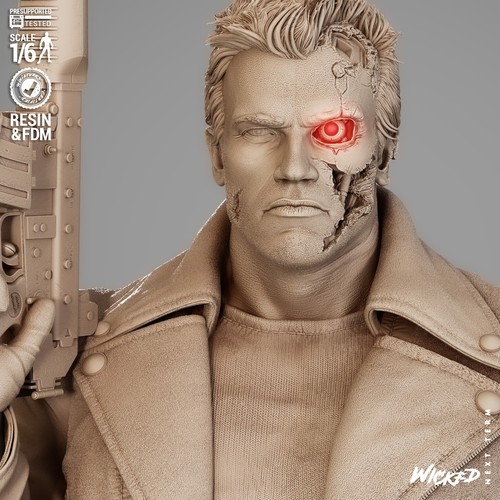 The Terminator Sculpture(300mm) /3D Printed/Unassembled/GK/Wicked - Foto 13 di 15