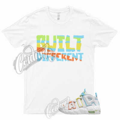 BUILT T Shirt to Match Air More Uptempo GS White Multi Color 1