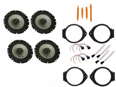 Alpine  für Opel Astra K Bj 15-21 Lautsprecher Set Tür Vorne Hinten 440 W Bügel