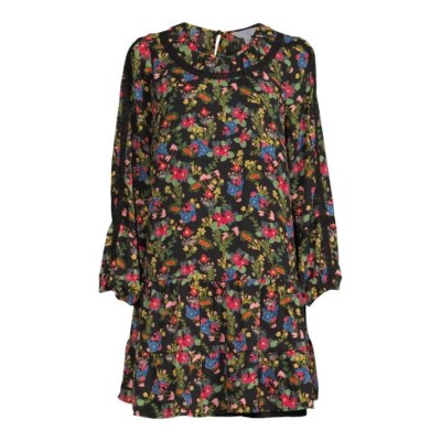 chinese dress ladies Umgee Clothing Satin Animal Print Long Sleeve Babydoll Dress S