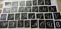 Kleine Alphabet GroßBuchstaben Schablonen Zum ÄTzen Von Glas (50 Buchstaben)