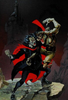 Dracula vs Wolfman Artist Mike Ploog Trading Card horror/Fantasy