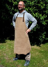 Rustykalny fartuch skórzany, gruby fartuch kuty fartuch roboczy, brązowy, antyczna skóra