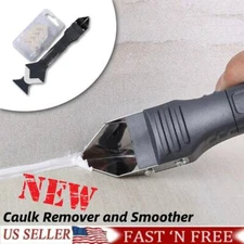 3In1 Silicone Remover Caulk Finisher Sealant Smooth Scraper Grout Kit Tools US