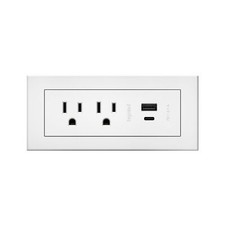 Legrand Wiremold RDZCWH10 radiant Furniture Power Center with USB, Recessed P...